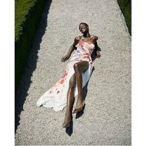 LEO LIN Anastasia Bustier Gown Fleur Print AU12/US8